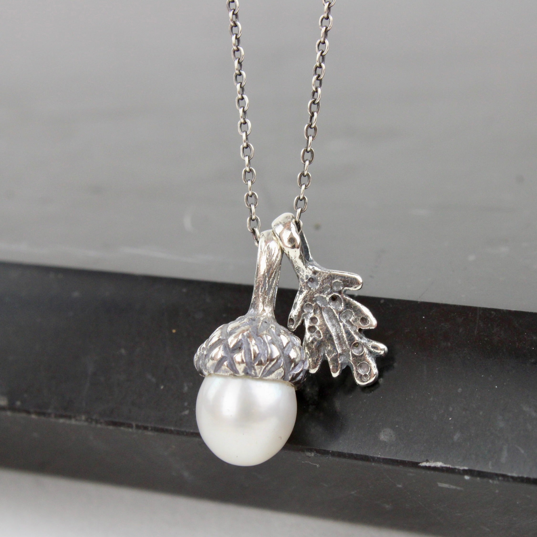 Mini Acorn Necklace – Kina NZ Design Artspace - Main Image