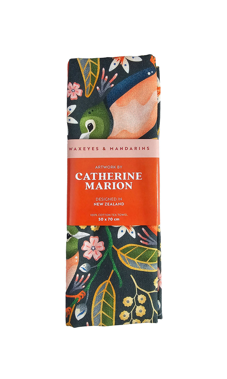 Waxeyes and Mandarins Tea Towel Waxeyes and Mandarins Tea Towel