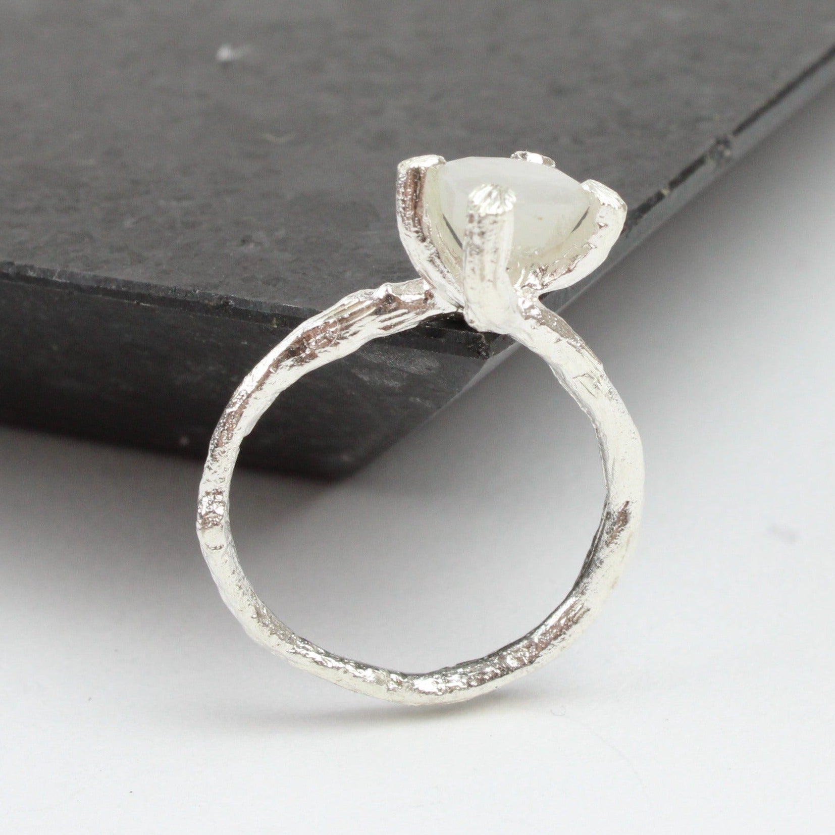 Briar Roots Ring - white sapphire – Kina NZ Design + Artspace