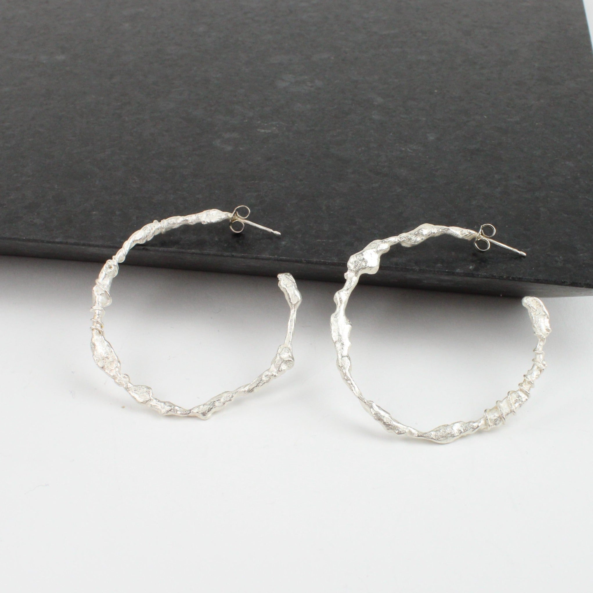 Silver hoop sale earrings nz