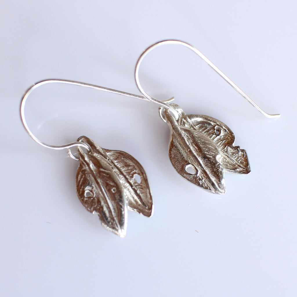 Sterling Silver Leaf Dangle Earrings Gift for Her Silver Dangle Earrings -  Etsy